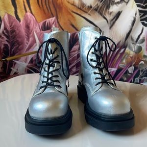 Silver boots